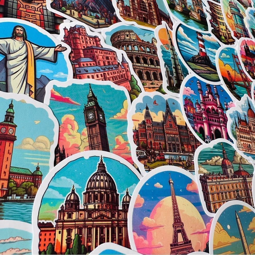 World Famous Landmarks Sticker Bundle - Picture 8 of 15